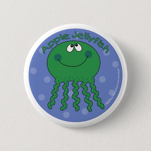 Apple Jellyfish 6 Cm Round Badge (Front)