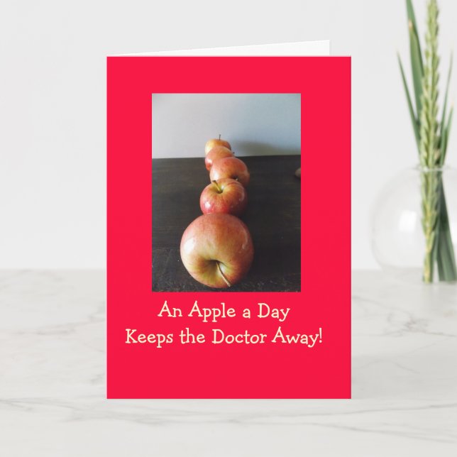 Apple Keeps Dr Away Greeting Card (Front)