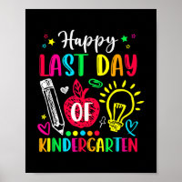 Apple Kindergarten Teacher Happy Last Day Of