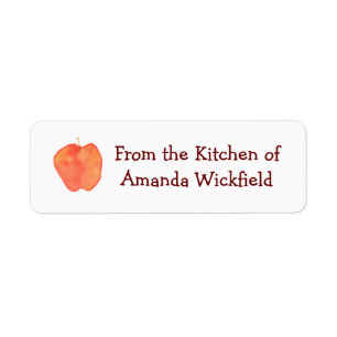 Apple Kitchen Return Address Label