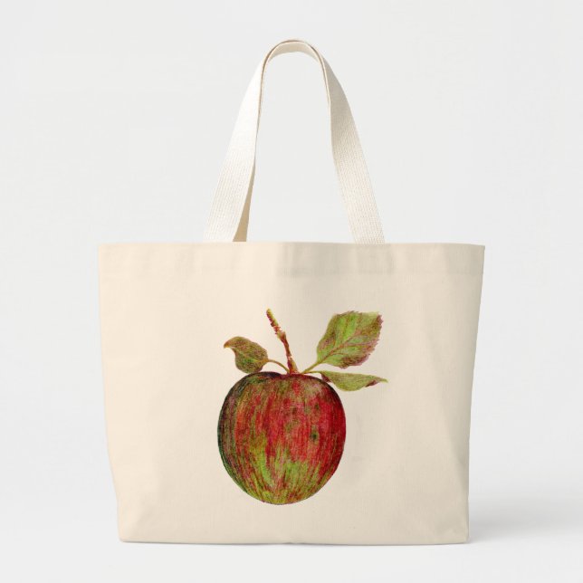 Apple Large Tote Bag (Front)