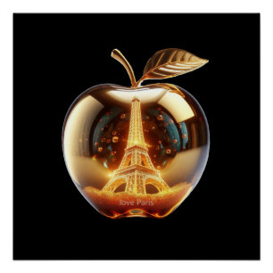 Apple Love Paris Poster