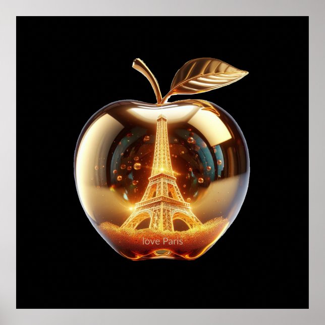 Apple Love Paris Poster (Front)