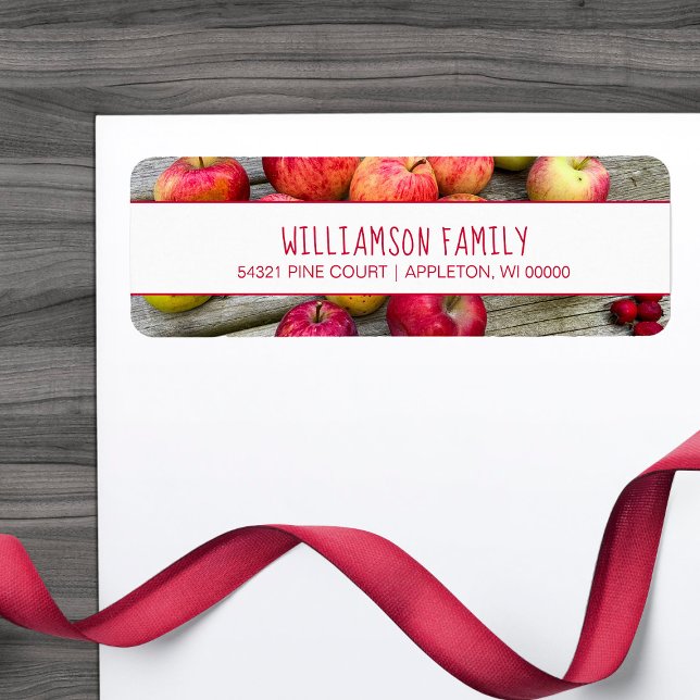 Apple Lovers Family Address Label Return Address Label (Creator Uploaded)