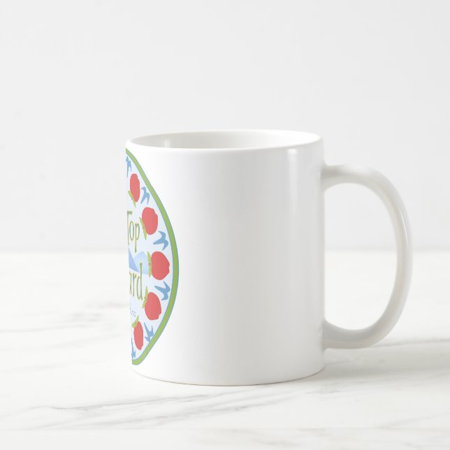 Apple Mandala - Blue Coffee Mug (Right)