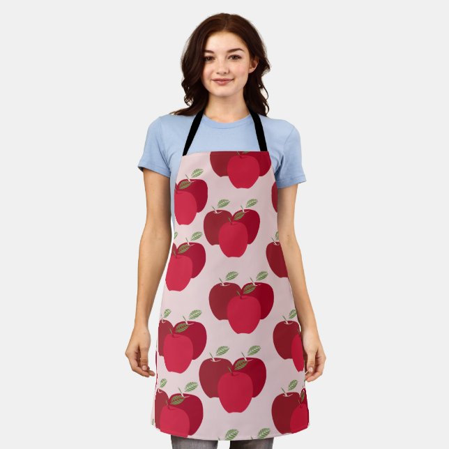 Apple Mark Print Apron – Durable & Fashionable (Worn)