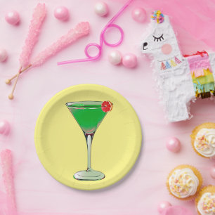 Apple Martini  Paper Plate