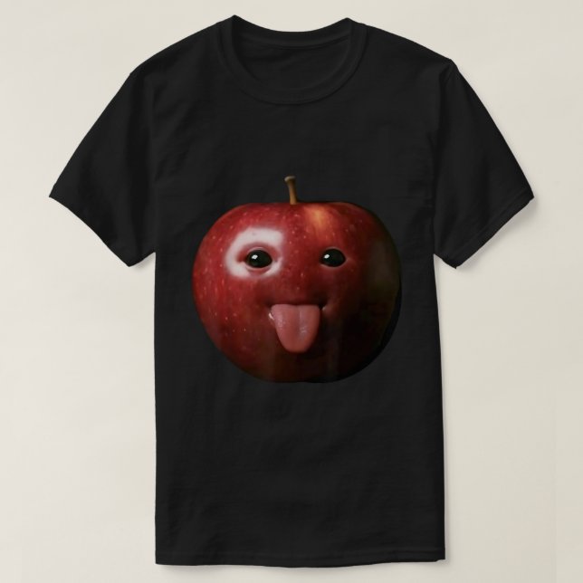 Apple Meme Face | Gen Z Brainrot Funny Design T-Shirt (Design Front)