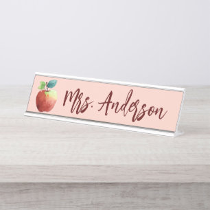 Apple Modern Personalised Teacher Desk Name Plate