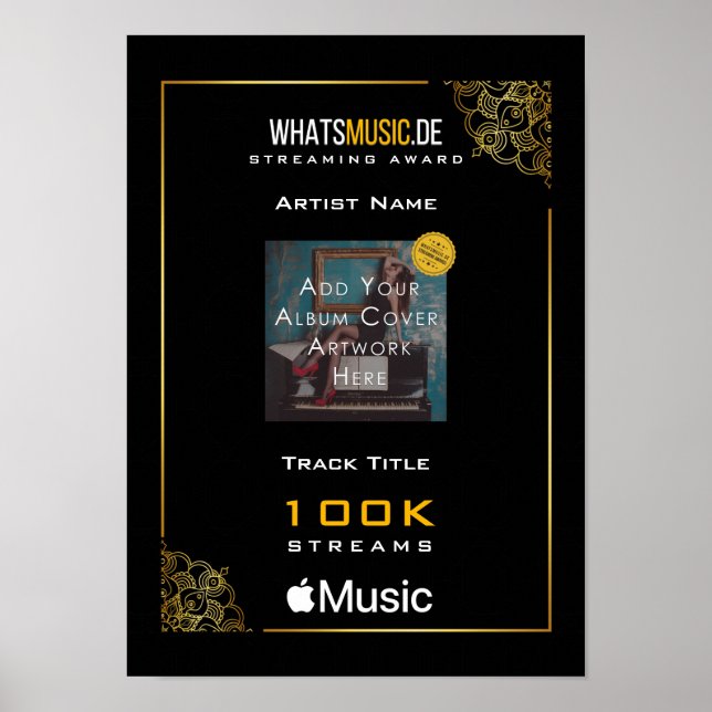 Apple Music Streaming Award Poster (Front)