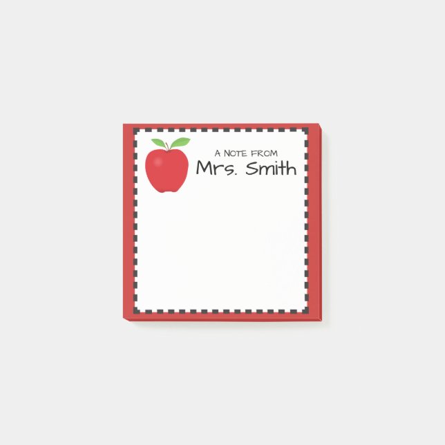 Apple notepad for a Teacher (Front)