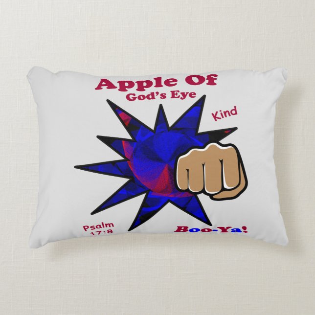 Apple of God's Eye Christian Accent Pillow (Front)