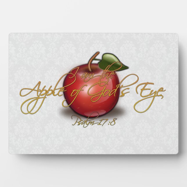 Apple of God's Eye, Christian Plaque (Front)