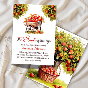 Apple of Her Eyes Farmer Market Fall Bridal Shower Invitation