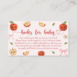 Apple of My Eye Baby Shower Books for Baby Enclosure Card