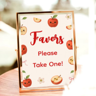 Apple of My Eye Baby Shower Favor Poster