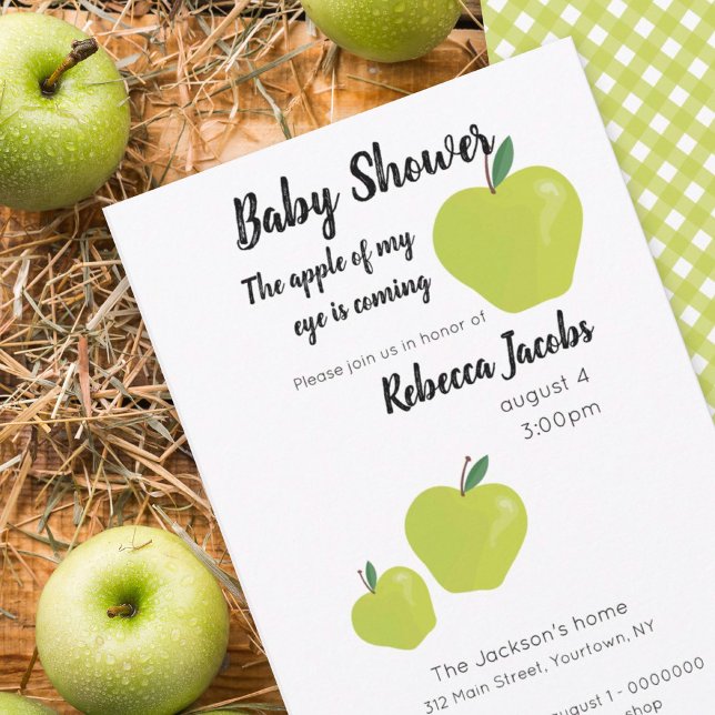 Apple of my eye Baby Shower Invitation (Creator Uploaded)