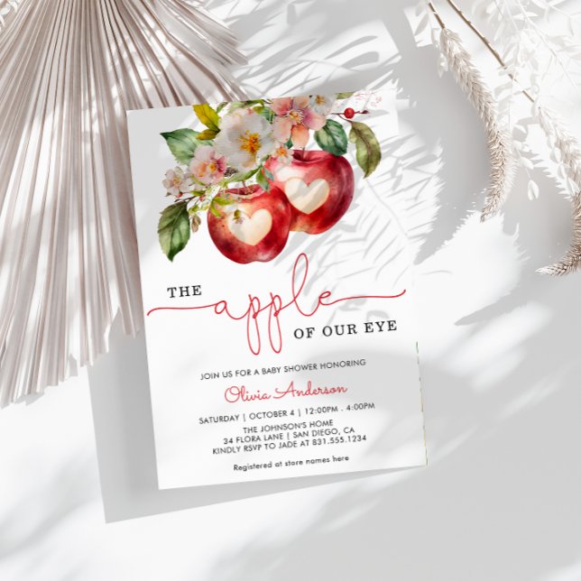  Apple of my eye Baby Shower Invitation (Creator Uploaded)