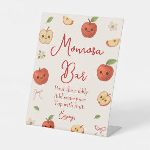 Apple of My Eye Baby Shower Momosa Bar Pedestal Sign