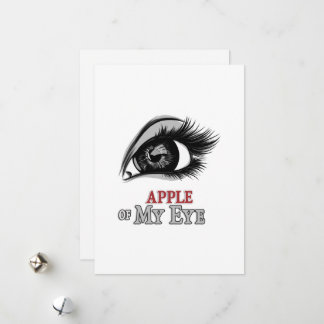 Apple of My Eye Beautiful Eyes Eyelashes Art Holiday Card