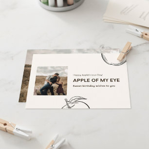Apple Of My Eye Custom Birthday Photo Card