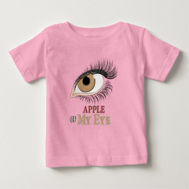 Apple of My Eye Eyelashes Art Baby T-Shirt (Front)