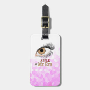 Apple of My Eye Eyelashes Art Luggage Tag