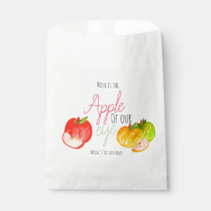 Apple of my eye kid birthday favor bag