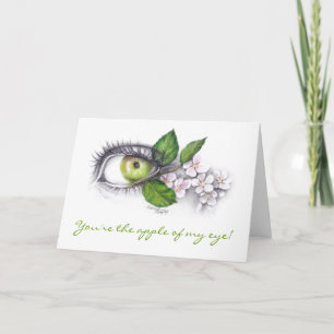 Apple of my eye Pencil art Greeting card