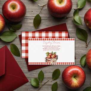 Apple of my eye Red Orchard Baby Shower Enclosure Card