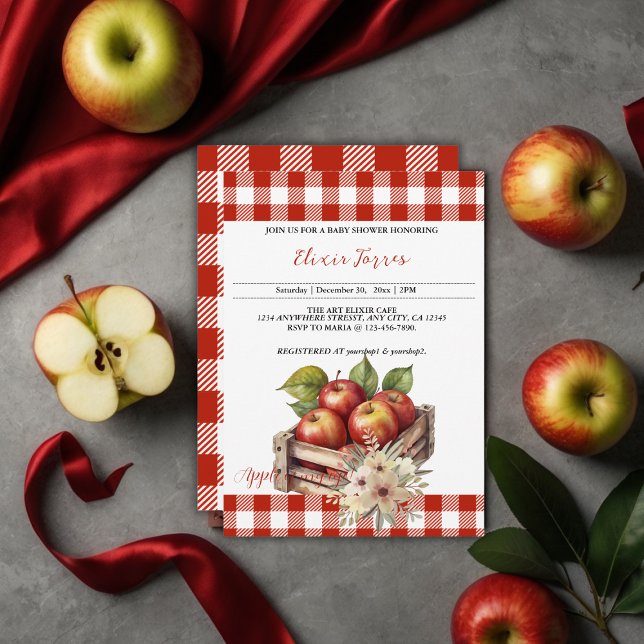 Apple of my eye Red Orchard Baby Shower Invitation (Creator Uploaded)