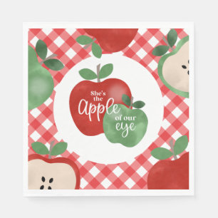 Apple of our Eye 1st Birthday Paper Plates Napkin