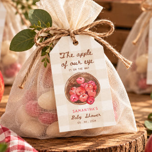apple of our eye apple basket baby shower gift tags