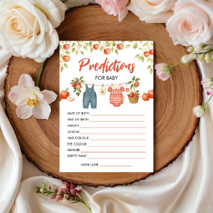 Apple of Our Eye Baby Predictions Game Card
