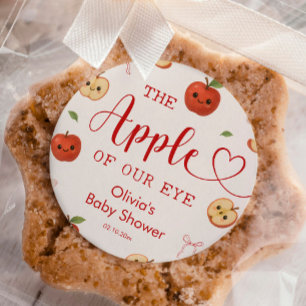 Apple of Our Eye Baby Shower Classic Round Sticker