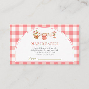 Apple of Our Eye Baby Shower Diaper Raffle Card
