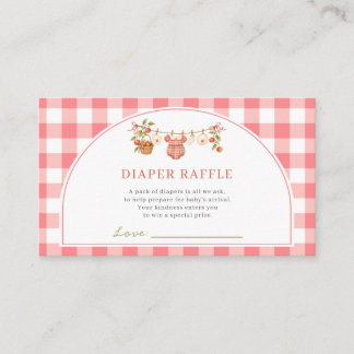 Apple of Our Eye Baby Shower Diaper Raffle Card