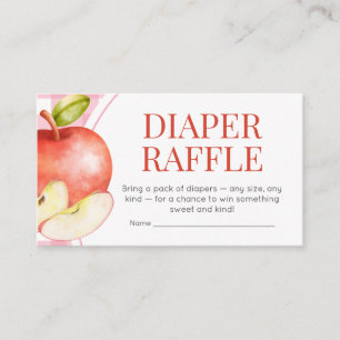 Apple of Our Eye Baby Shower Diaper Raffle Enclosure Card