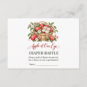 Apple of Our Eye Baby Shower Diapper Raffle Enclosure Card