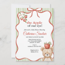 Apple of our Eye Baby Shower Invitation