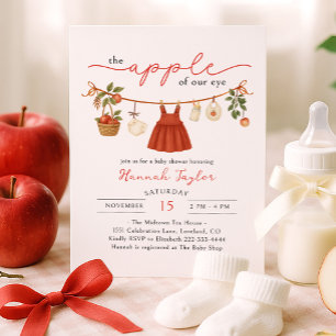 Apple of Our Eye Baby Shower Invitation