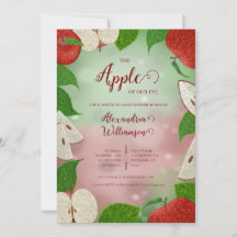 Apple of Our Eye Baby Shower Invitation Rustic