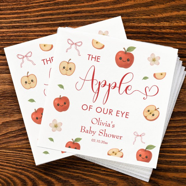 Apple of Our Eye Baby Shower Napkin (Creator Uploaded)
