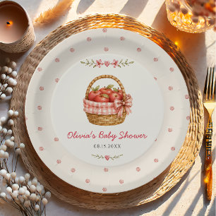 Apple of Our Eye Baby Shower Paper Plate