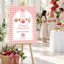 Apple of Our Eye Baby Shower Red Gingham