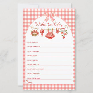 Apple of Our Eye Baby Shower Red Gingham Game