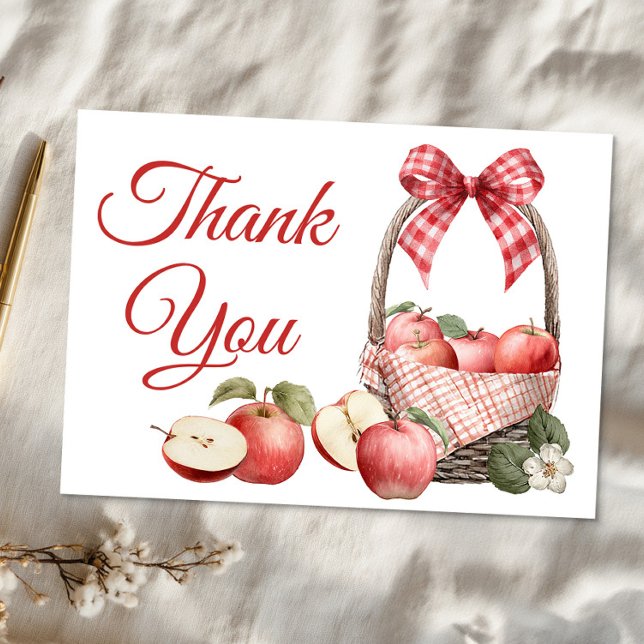 Apple of Our Eye Baby Shower Thank You Card (Thank you card)