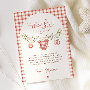 Apple of Our Eye Baby Shower Thank You Card