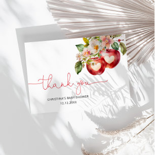 Apple Of Our Eye Baby Shower Thank You Card