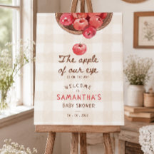 apple of our eye BABY SHOWER welcome sign